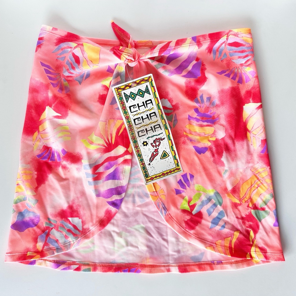 Vintage Cha Cha Cha Pink Floral Sarong Women's Size M